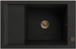 KGS M 6078 1B1D Deep Black + Gold Metallic
